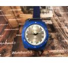Vintage swiss manual winding watch VOGA 17 jewels Diver Blue