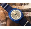 Reloj vintage suizo de cuerda VOGA 17 jewels Diver Blue