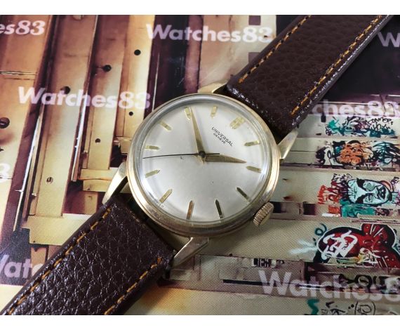 suizo antiguo de cuerda Universal Geneve 10k Bañado en Oro 1951 - Watches83