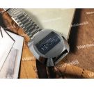 Satara Digital Reloj vintage suizo de cuerda salto de hora azul OVERSIZE