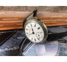 Reloj muy antiguo oficial de trinchera de cuerda 1920s Dial porcelana GIGANTE: 38,8 mm