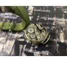 Reloj suizo antiguo militar de trinchera dial de porcelana