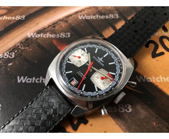 Dugena chronograph chrono manual winding vintage watch Cal Valjoux 7734 *** Almost New Old Stock ***