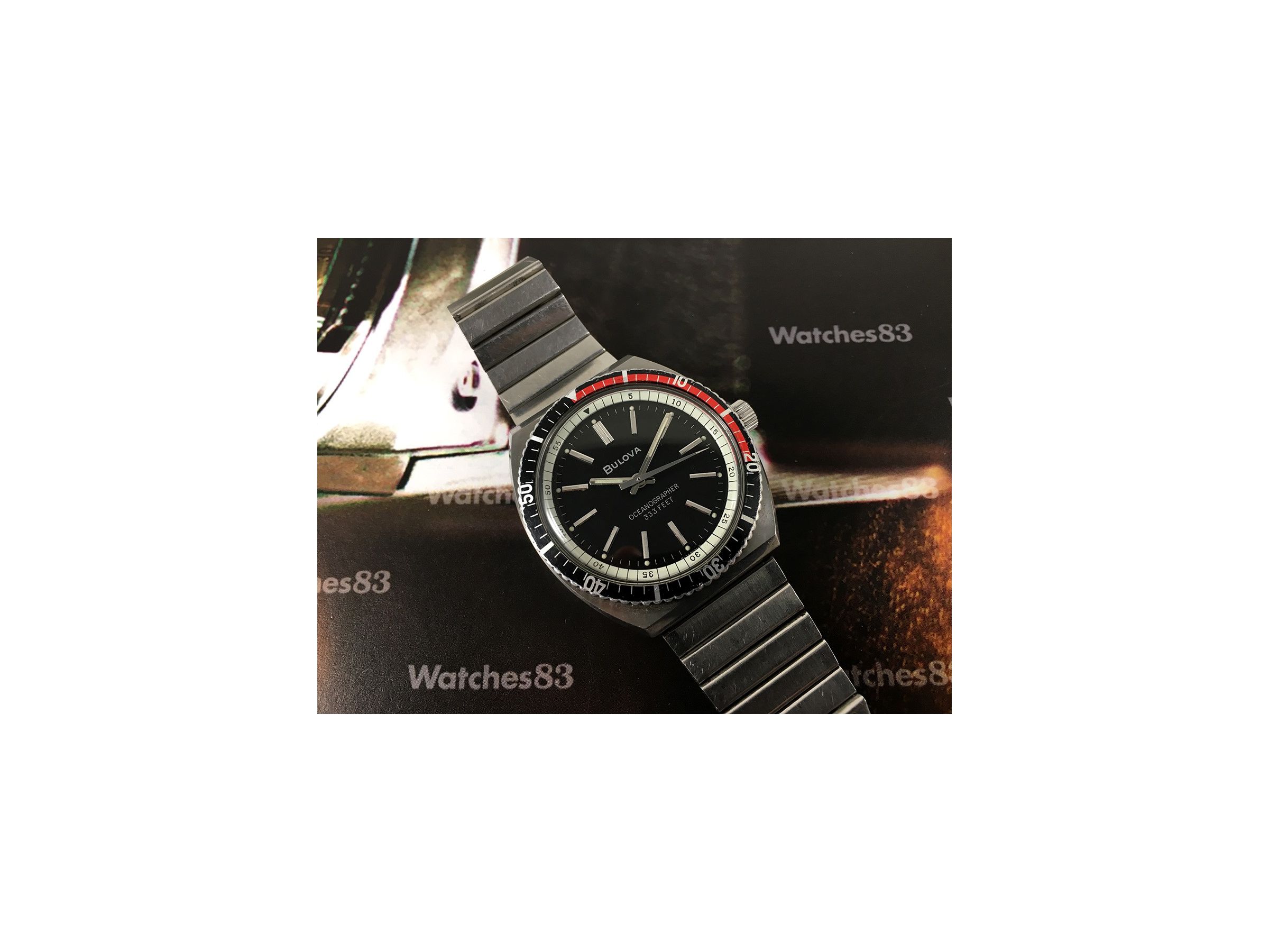 Vintage watch Bulova Oceanographer 333 FEET hand winding Cal 1041.10 ...