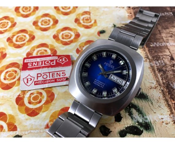 Potens Watch N.O.S. vintage swiss automatic 25 jewels INCABLOC *** New old stock ***