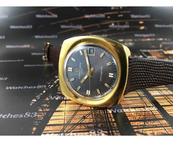Eterna Matic 1000 Concept 80 Reloj suizo antiguo automático Cal 1488 k *** GRAN DIAMETRO ***