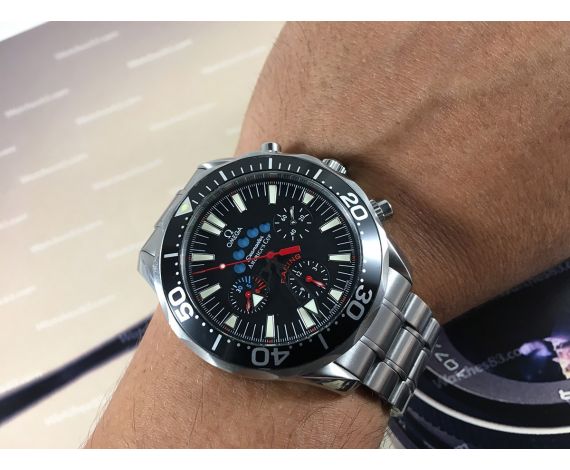Omega Seamaster AMERICA'S CUP Racing 300m 1000ft Reloj cronografo suizo automático Cal 3602 Ref 2569.50.00 *** ESPECTACULAR ***
