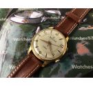 Reloj Alarma suizo National Watch antiguo de cuerda bañado en oro OVERSIZE