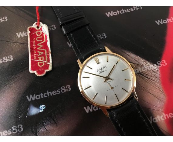NOS Reloj Duward SELECT suizo antiguo de cuerda 17 rubis *** Nuevo de antiguo Stock ***