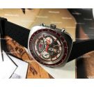 NOS TANIS Racing Team Special Chronograph Reloj cronógrafo antiguo de cuerda Cal Valjoux 7734 *** NUEVO DE ANTIGUO STOCK ***
