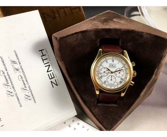Zenith EL PRIMERO Cal 400 Reloj cronografo suizo vintage automatico Ref 20-0210.400 *** ESPECTACULAR ***
