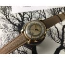 Jaeger LeCoultre Wrist Alarm Pre MEMOVOX Reloj Alarma suizo antiguo de cuerda plaqué OR Cal 489 *** ESPECTACULAR ***