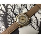 Jaeger LeCoultre Wrist Alarm Pre MEMOVOX Reloj Alarma suizo antiguo de cuerda plaqué OR Cal 489 *** ESPECTACULAR ***