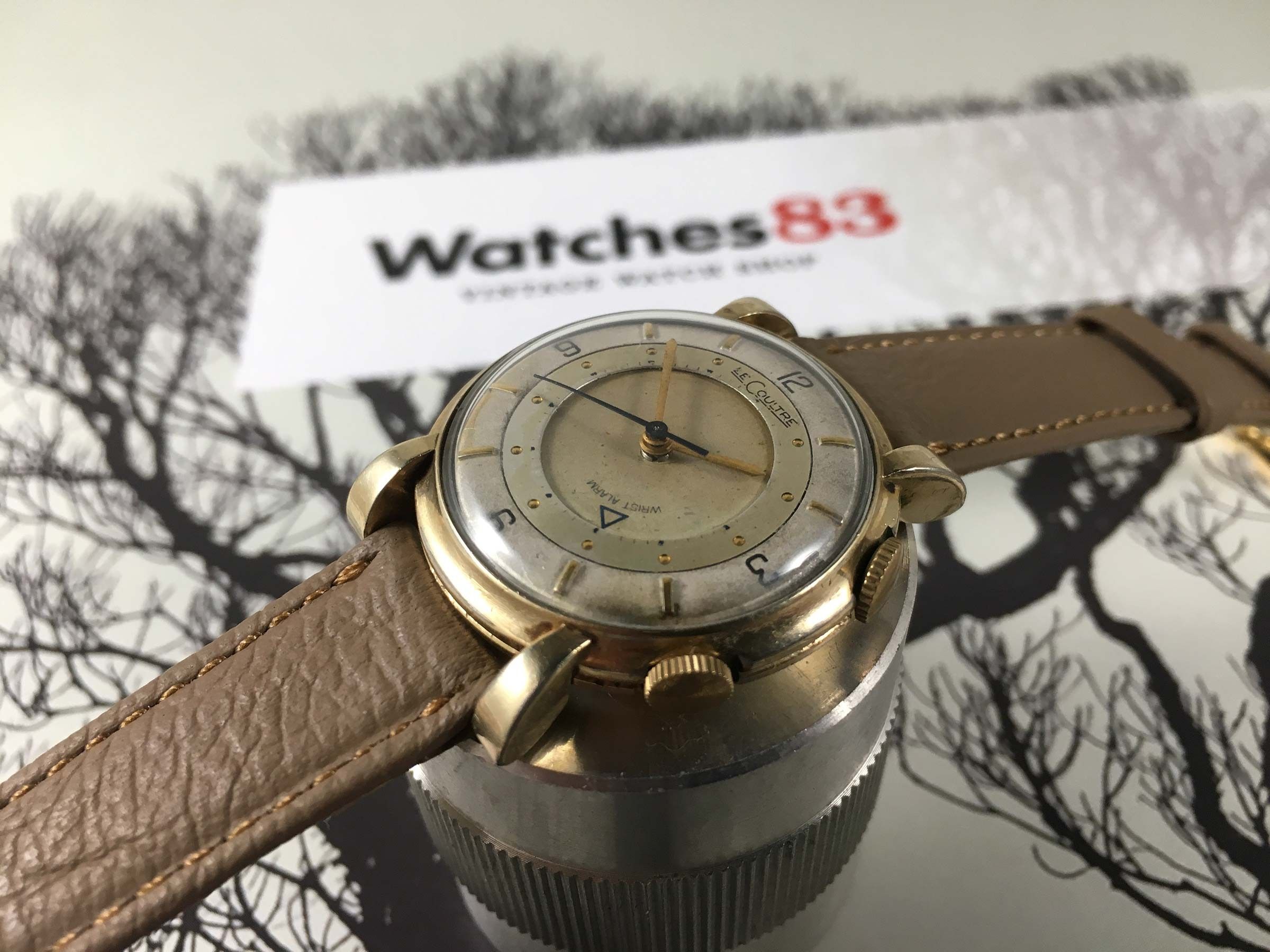 Jaeger LeCoultre Wrist Alarm Pre MEMOVOX Vintage swiss hand wind watch ...