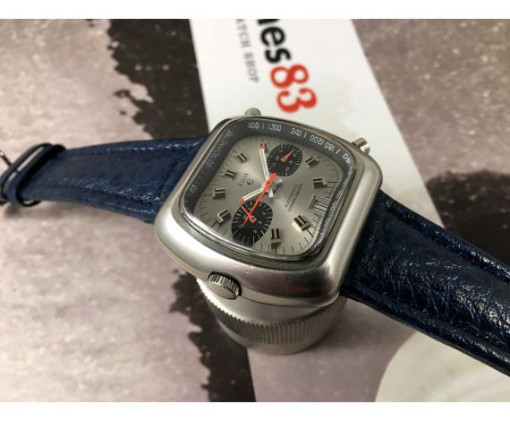 ELGIN Calibre Heuer 12 (Zodiac 90) Reloj suizo cronógrafo automático vintage Ref 902.887 *** CASI NOS ***