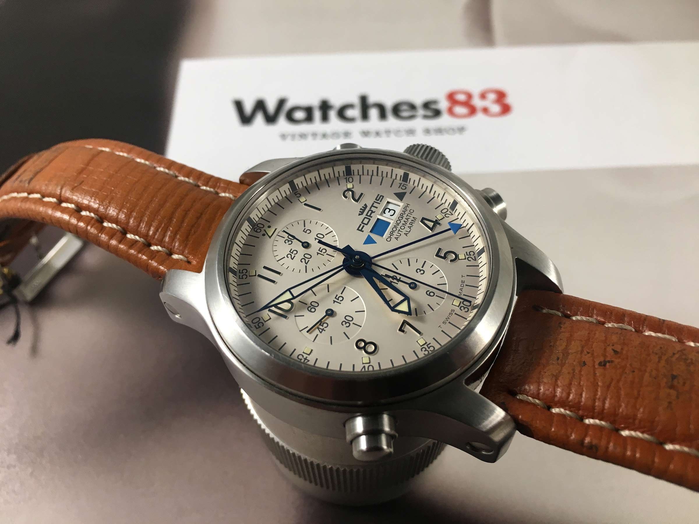 FORTIS B-42 Flieger Automatic Chronograph Alarm swiss watch Ref. 636.10 ...
