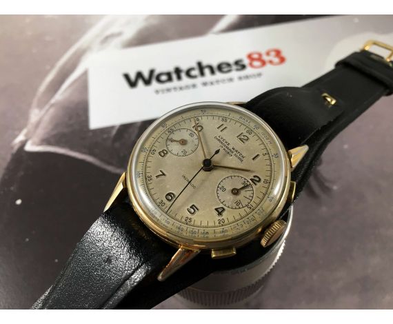 LYCKE WATCH Chronographe Suisse Vintage swiss chronograph hand winding watch Cal Valjoux 22 *** PRECIOUS PATINA ***