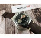LANCO Vintage Swiss hand winding chronograph watch Cal. Valjoux 7734 *** DIAL PANDA REVERSE ***