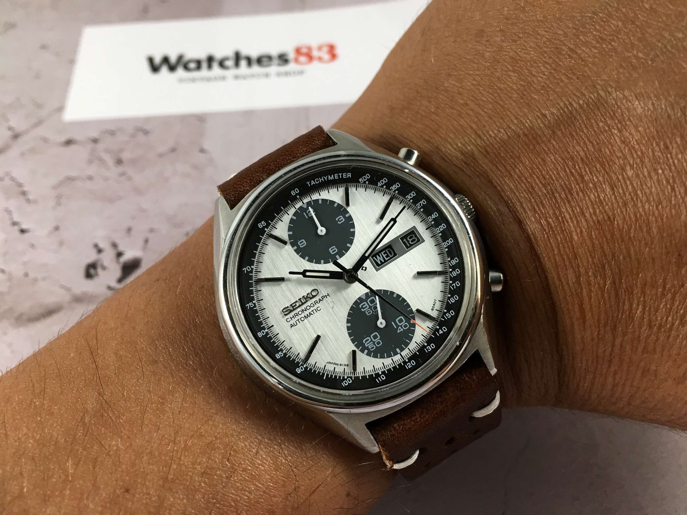 Seiko Panda Vintage automatic chronograph watch Ref 6138-8020 Cal. 6138 ...