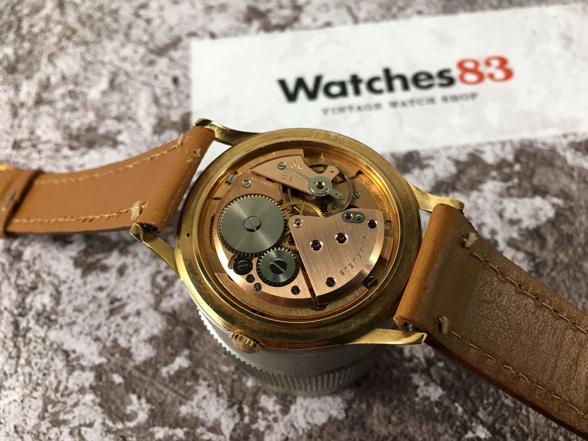 N.O.S. CRYSREY Vintage swiss hand winding watch Plaqué OR Cal. ETA 1120 ...