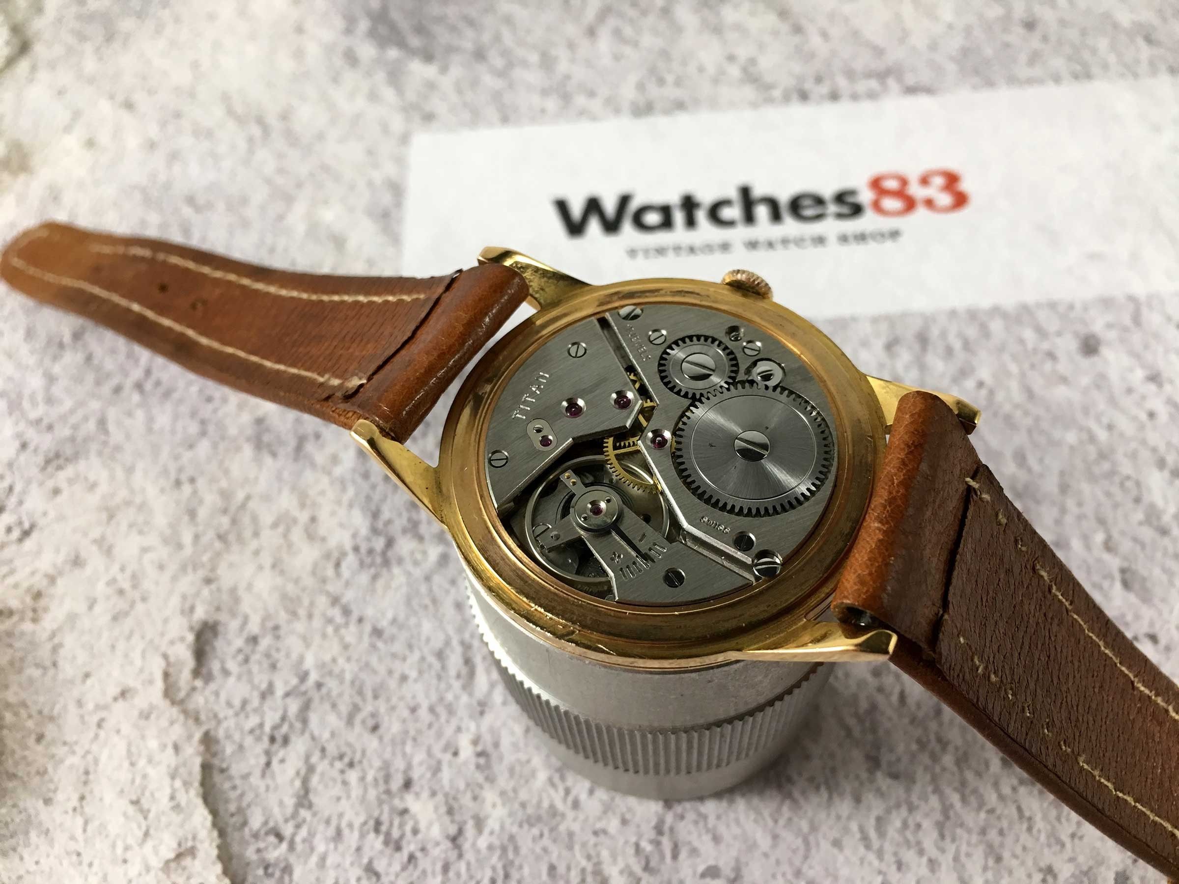 N.O.S. TITAN Vintage swiss hand winding watch Plaqué OR Cal. Unitas 600 ...