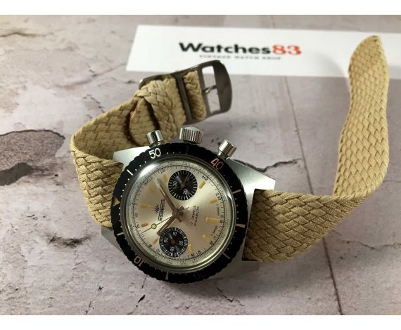 INSAWATCH Vintage Chronograph Swiss manual winding watch Cal. Landeron 248 *** DIAL PANDA ***