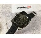 Sin marca (OEBRA) MINT Vintage chronograph hand winding watch Cal. Valjoux 7734 Bidirectional bezel *** SPECTACULAR DIAL ***