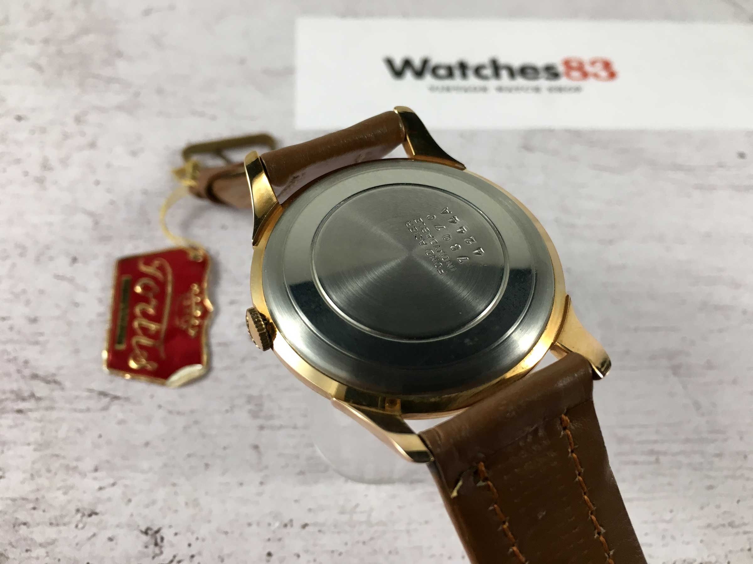 NOS FORTIS Vintage swiss hand winding watch Plaqué or Cal ETA 1120 ...