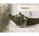 ANONIMOUS MILITARY Vintage chronograph swiss hand wind watch 3 PUSHERS Cal. Landeron 47 *** SPECTACULAR PATINA DIAL ***