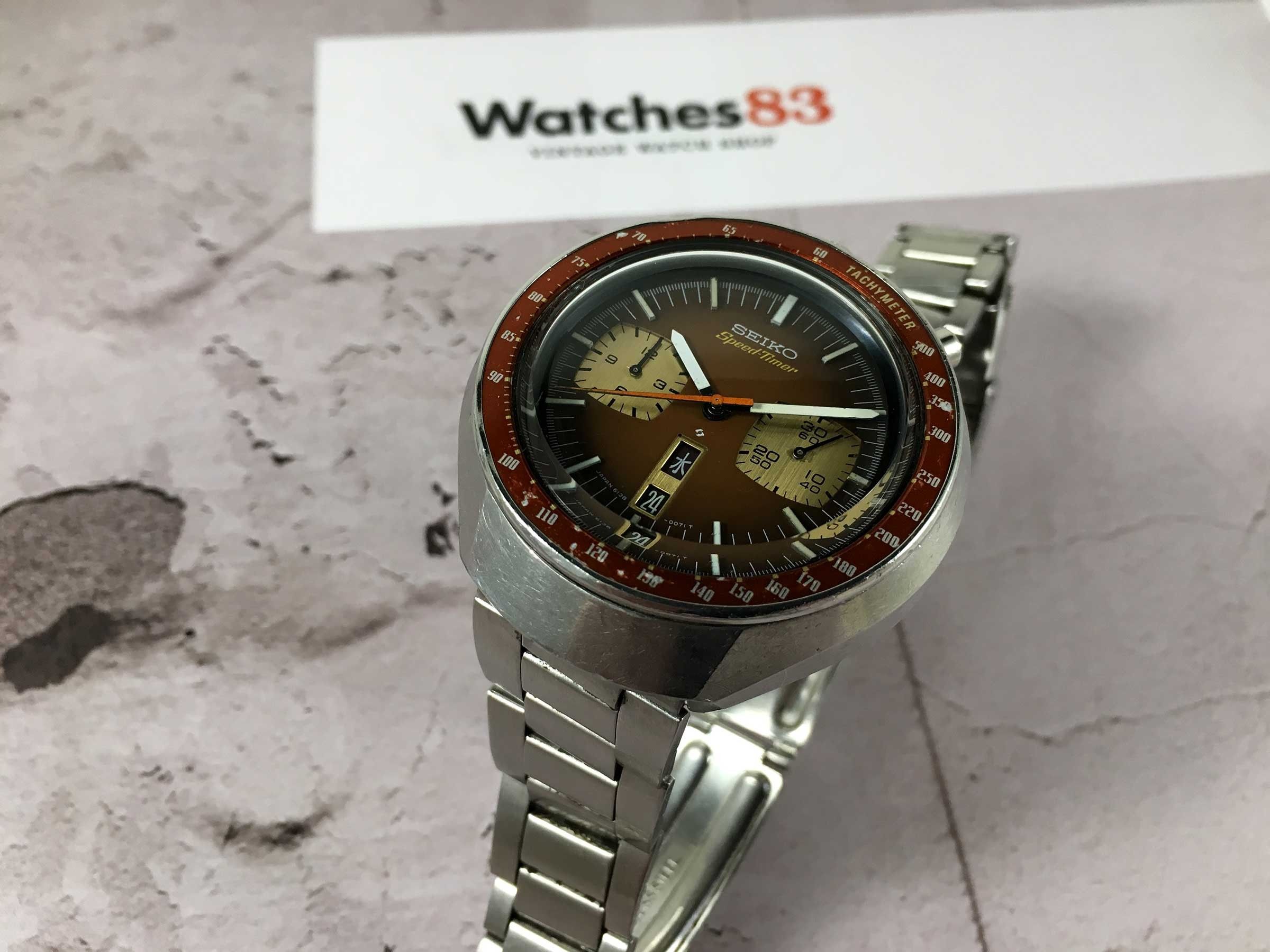SEIKO SPEEDTIMER chronograph automatic watch Cal 6138 B JAPAN J 6138-0040  BULLHEAD *** ALL ORIGINAL *** Seiko Vintage watches - Watches83