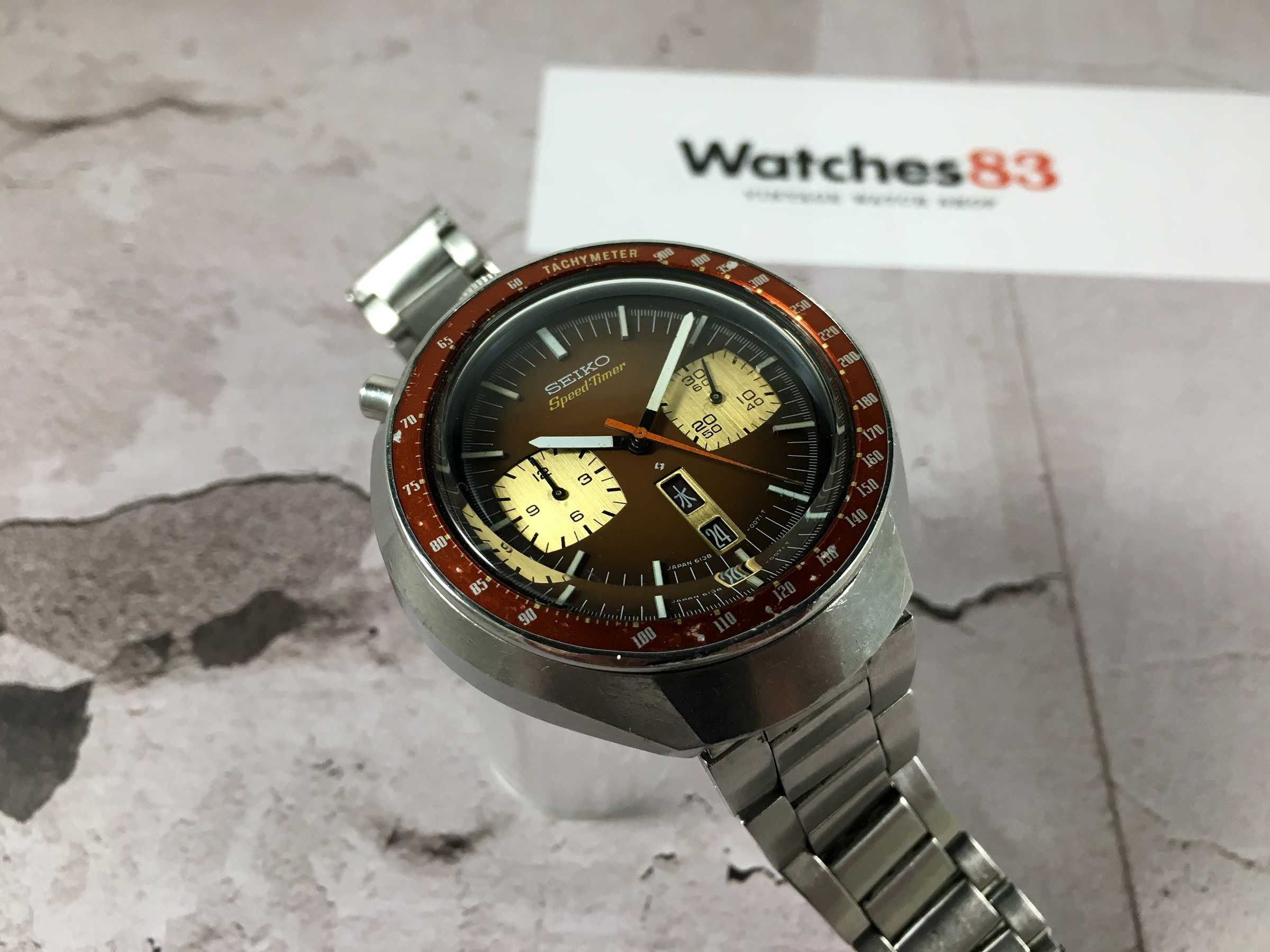 SEIKO SPEEDTIMER chronograph automatic watch Cal 6138 B JAPAN J 6138 ...