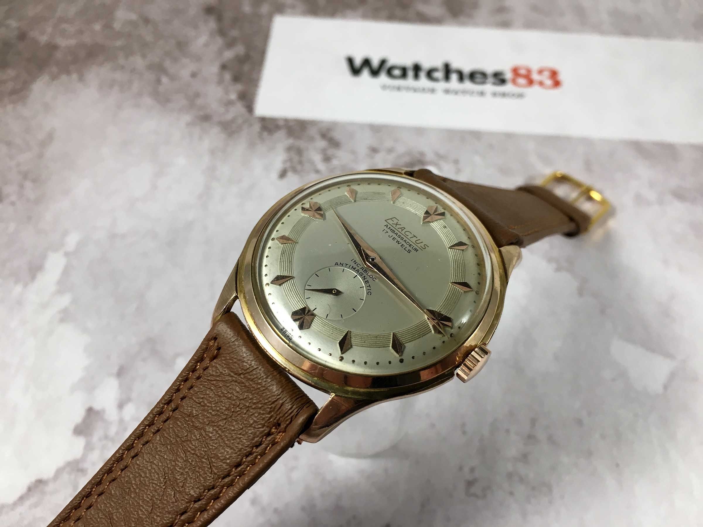 EXACTUS AMBASSADEUR vintage swiss hand winding watch Cal. F 753