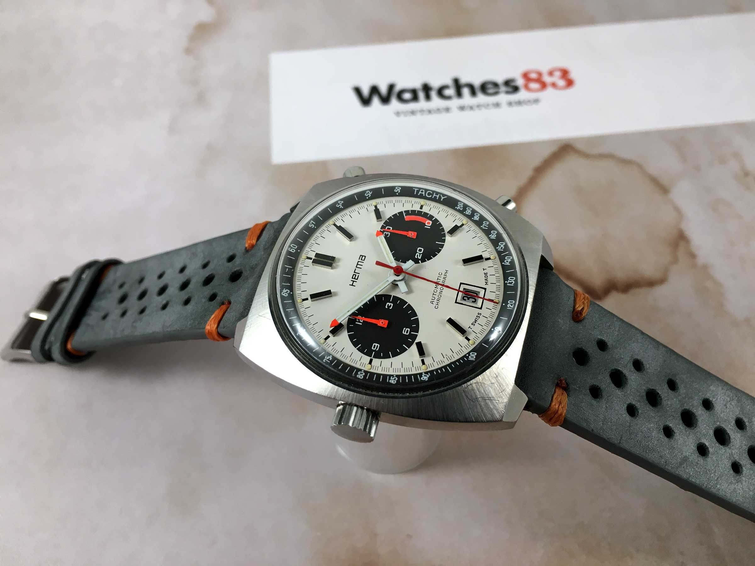 HERMA Vintage Herma SPECTACULAR - watch 12 Cal. chronograph Vintage *** JRGK swiss watches Watches83 automatic 