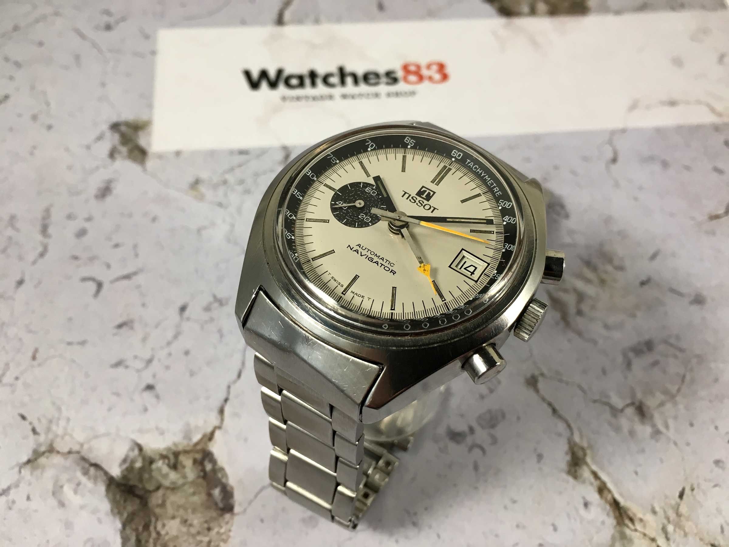 TISSOT NAVIGATOR Ref. 45500 vintage swiss automatic watch Lemania 1343 ...