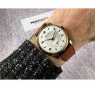 BUMAX Vintage swiss hand wind watch plaque OR Cal. Landeron 501 Textured dial SPECTACULAR *** OVERSIZE ***