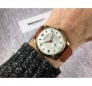 BUMAX Vintage swiss hand wind watch plaque OR Cal. Landeron 501 Textured dial SPECTACULAR *** OVERSIZE ***