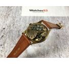 BUMAX Reloj suizo antiguo de cuerda bañado en oro Cal. Landeron 501 Dial texturizado ESPECTACULAR *** GRAN DIÁMETRO ***