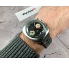PILOT Chronograph Swiss Vintage manual wind watch Cal. Valjoux 7734 PILOT DIAL ORANGE HAND oversize *** PANDA REVERSE ***