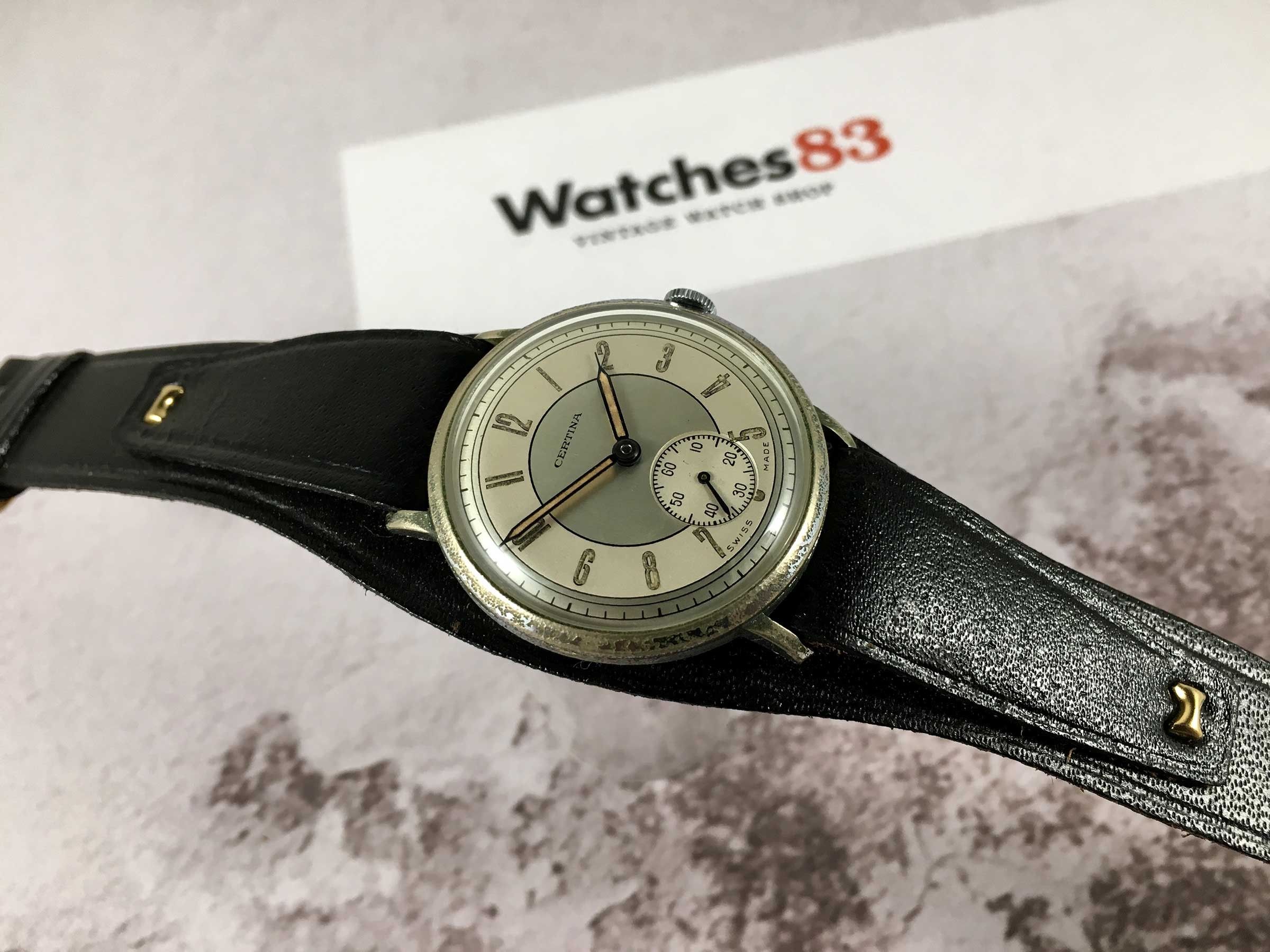 Certina vintage swiss military manual winding watch Cal KF310 ...