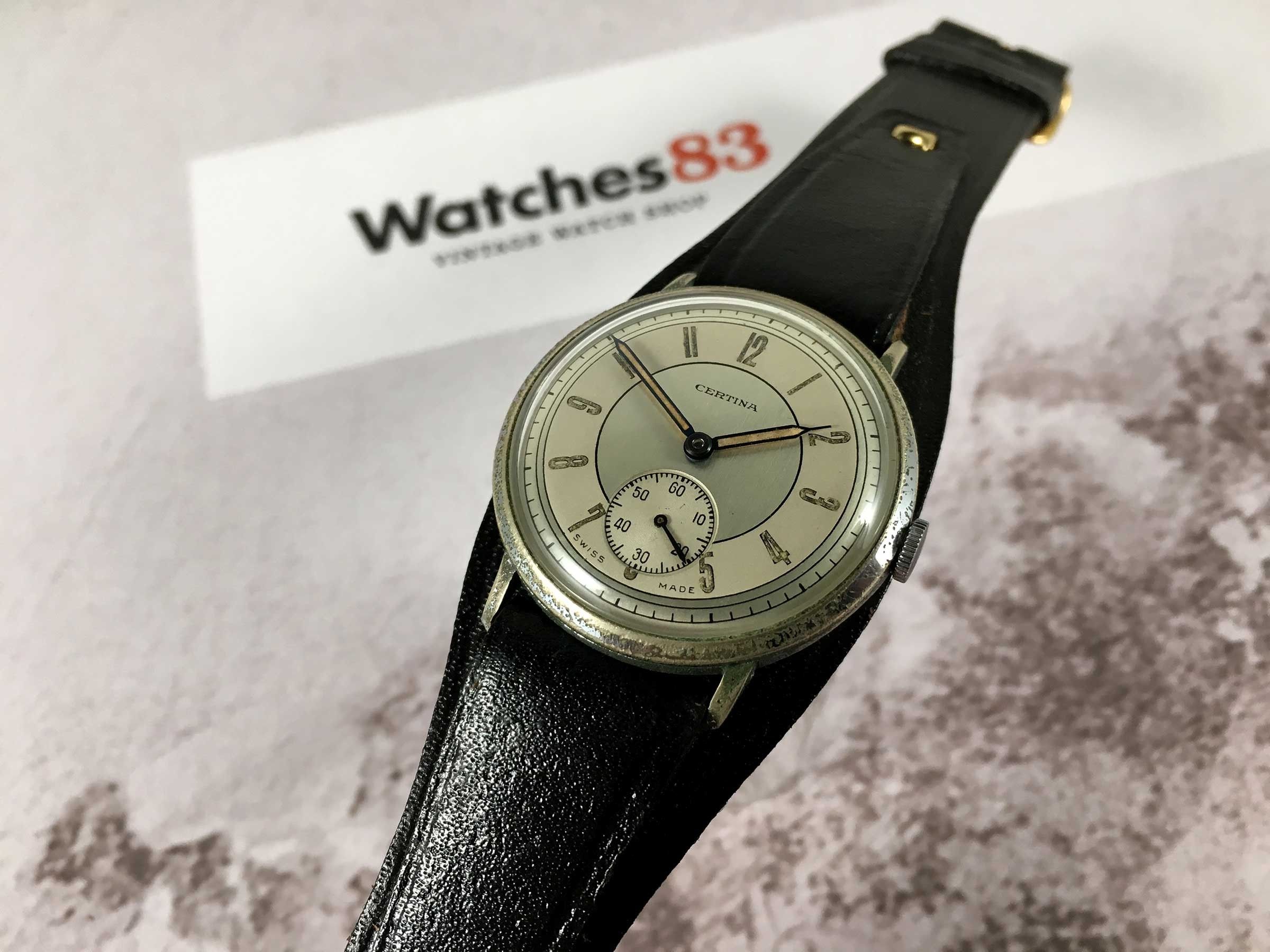 Certina vintage swiss military manual winding watch Cal KF310 ...