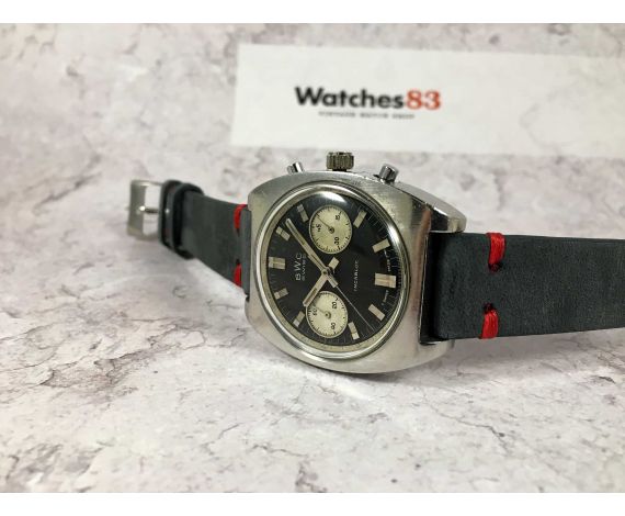 BWC SWISS Vintage swiss chronograph hand winding watch Cal Landeron 248 *** REVERSE PANDA DIAL ***