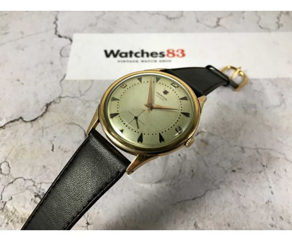Universal Geneve Cal 1200 vintage swiss manual winding watch plaqué OR 39 mm JUMBO *** COLLECTORS ***