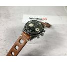YEMA DAYTONA Vintage chronograph hand winding watch REVERSE PANDA Cal Valjoux 7734 SPECTACULAR PATINA *** COLLECTORS ***