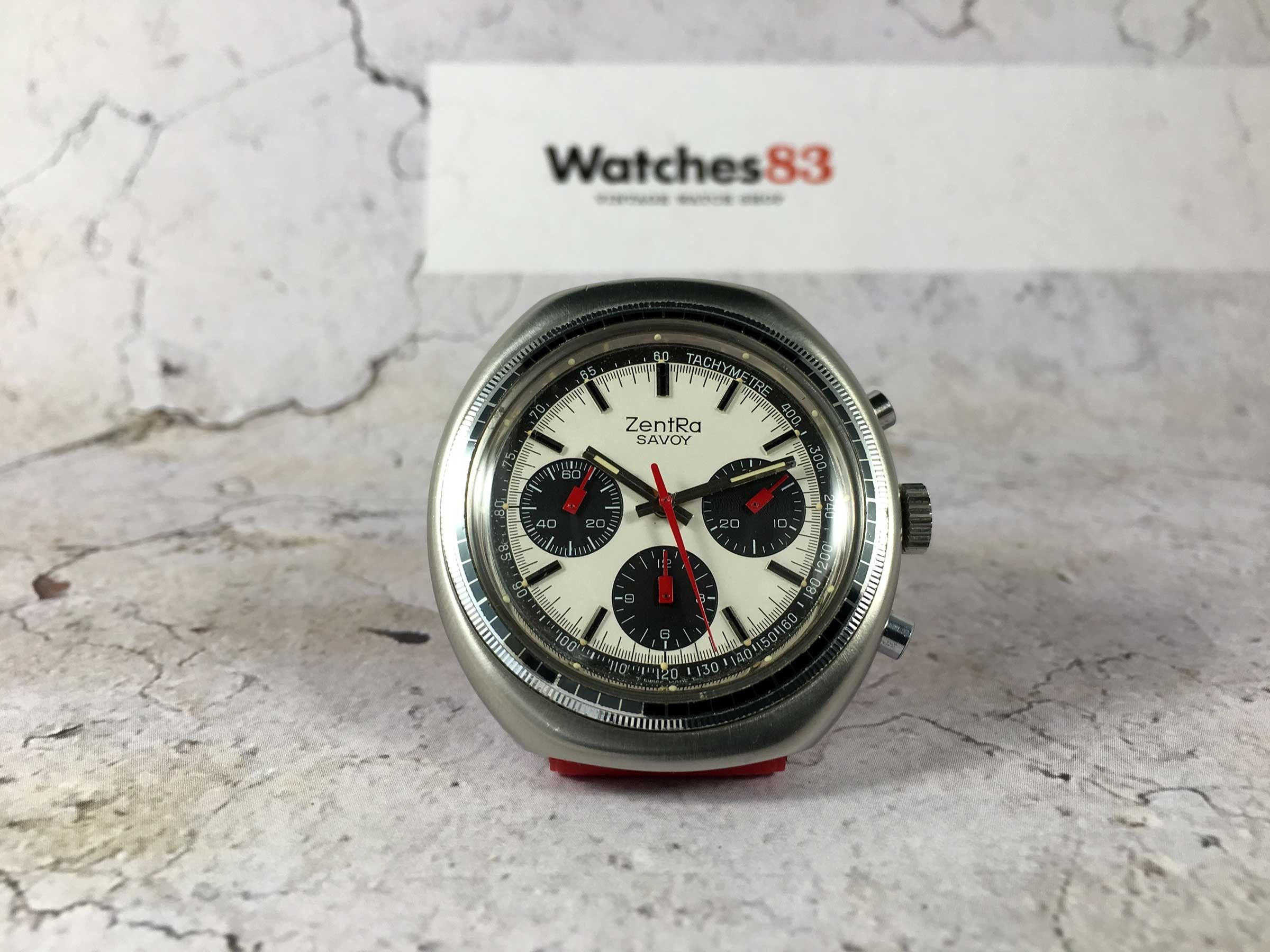 ZentRa SAVOY Swiss manual winding chronograph watch Cal Valjoux 7736 ...