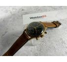 FINA Reloj cronógrafo vintage suizo de cuerda Cal Landeron 248 Dial Negro *** PRECIOSO ***