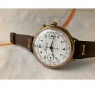 MINERVA BIG PILOT Vintage swiss hand winding chronograph watch Cal. 19CH Monopusher. GIANT *** COLLECTORS ***