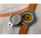 CANDINO COMPASS 100M DIVER Reloj Brújula vintage suizo de cuarzo "Flip-out". GIGANTE *** RAREZA ***