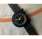 N.O.S. LIP MACH 2000 DARK MASTER Vintage manual winding chronograph watch Valjoux 7734 by Roger Tallon *** NEW OLD STOCK ***