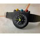N.O.S. LIP MACH 2000 DARK MASTER Vintage manual winding chronograph watch Valjoux 7734 by Roger Tallon *** NEW OLD STOCK ***