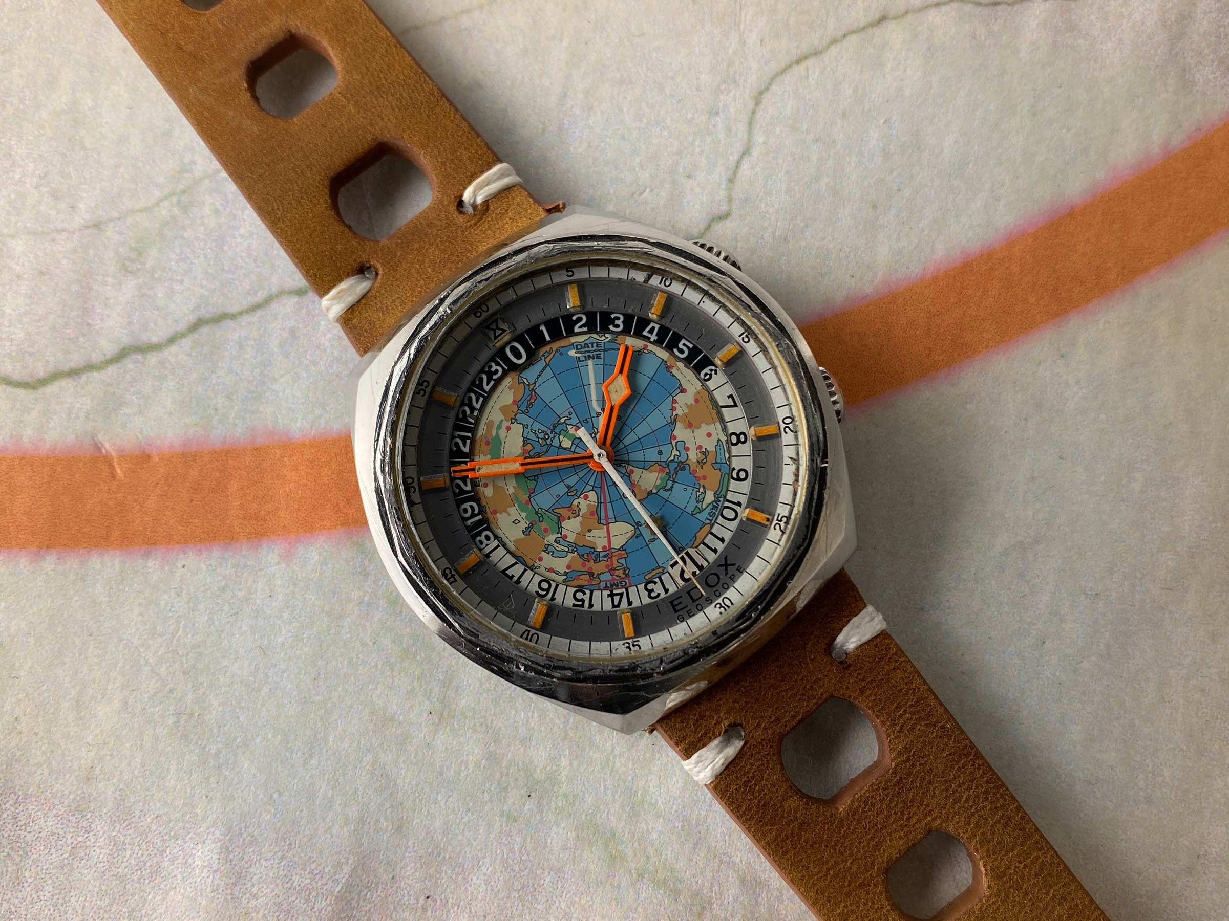 EDOX GEOSCOPE 42 Vintage swiss automatic watch Cal. ETA 2774 SUPER ...